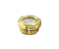 Oil level sight glasses